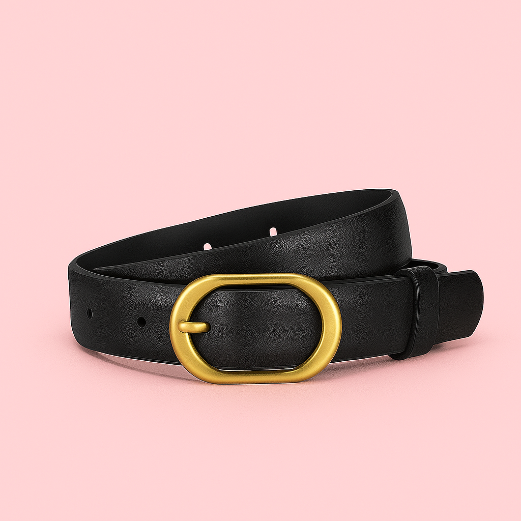 Cinto com Fivela Dourada